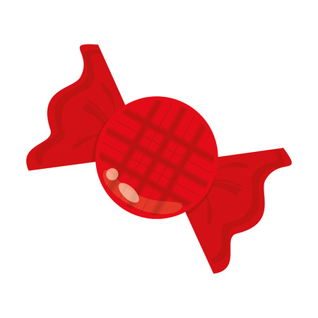 flat design wrapped candy icon vector illustrationのイラスト素材