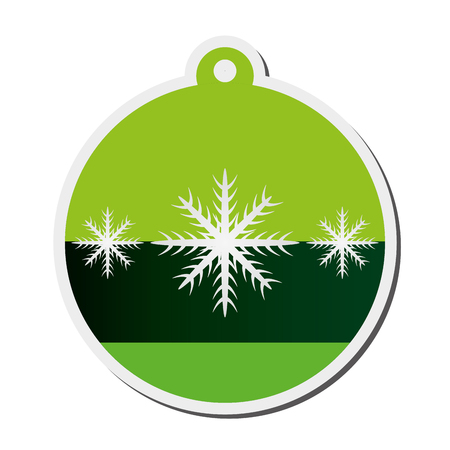 flat design christmas tree ornament icon vector illustrationのイラスト素材