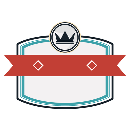 flat design crown masculine emblem icon vector illustrationのイラスト素材
