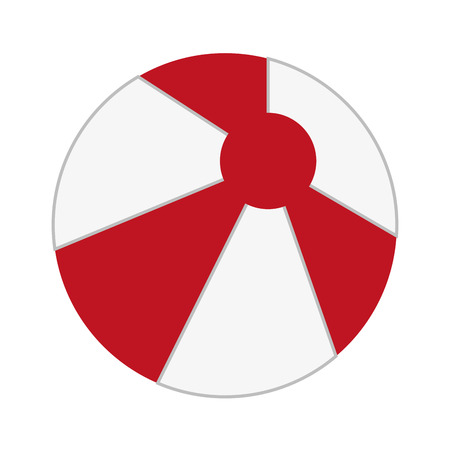 flat design beach ball icon vector illustrationのイラスト素材