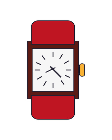 flat design analog wristwatch icon vector illustrationのイラスト素材