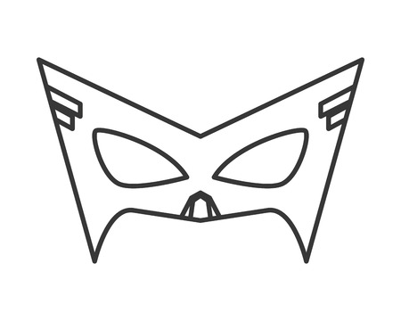 mask silhouette costume superhero  cartoon anime male icon. Flat and Isolated illustration. Vector illustrationのイラスト素材