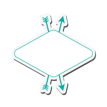 label frame arrow vintage banner icon. Flat and Isolated illustration. Vector illustrationのイラスト素材