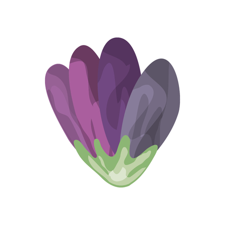 flat design delicate flower icon vector illustrationのイラスト素材