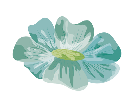 flat design delicate flower icon vector illustrationのイラスト素材