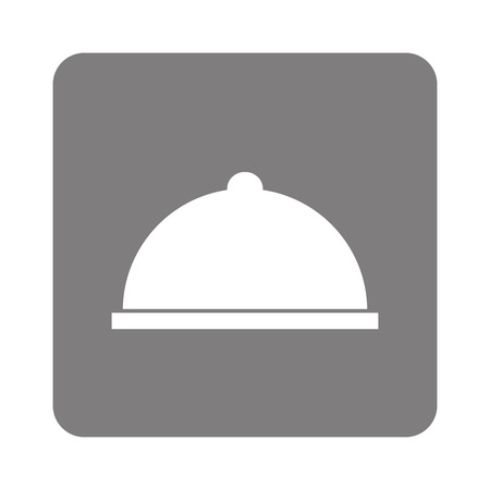 flat design elegant food tray icon vector illustrationのイラスト素材