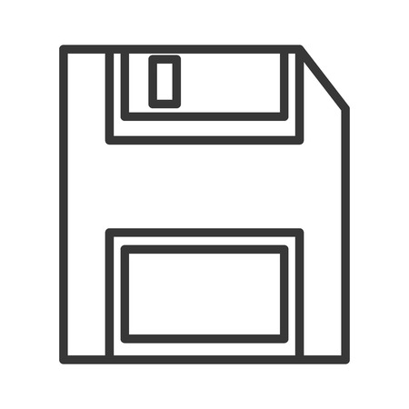 diskette gadget device technology icon. Flat and Isolated design. Vector illustrationのイラスト素材