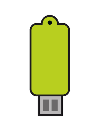 usb gadget technology device icon. Flat and Isolated design. Vector illustrationのイラスト素材