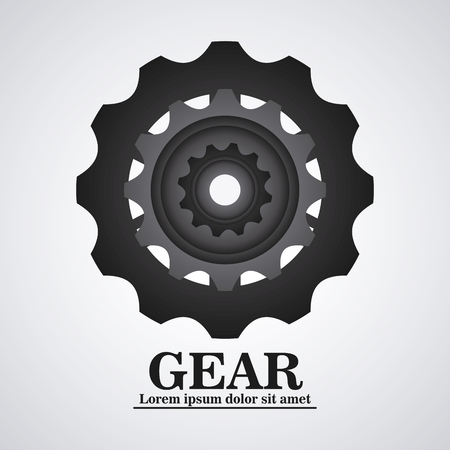 gear cog circle machine part metal icon. Isolated and silhouette design. Vector illustrationのイラスト素材