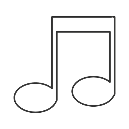 flat design music note icon vector illustrationのイラスト素材