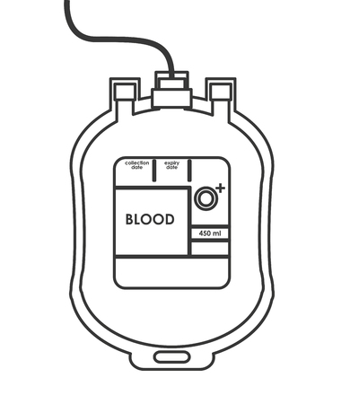 flat design blood bag icon vector illustrationのイラスト素材