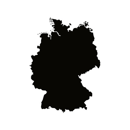 flat design germany map silhouette icon vector illustrationのイラスト素材