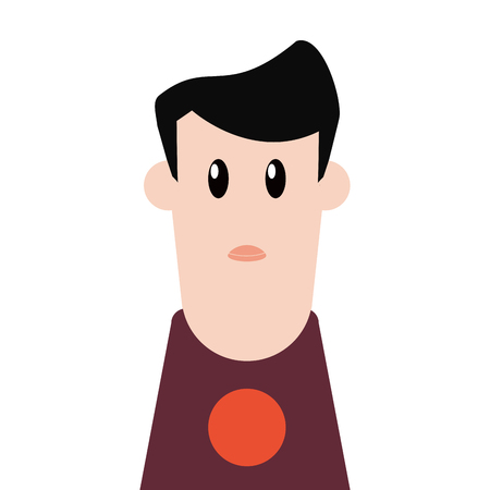 flat design man character icon vector illustrationのイラスト素材