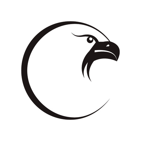 flat design eagle emblem icon vector illustrationのイラスト素材