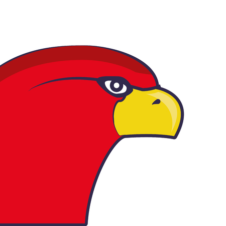 flat design eagle emblem icon vector illustrationのイラスト素材
