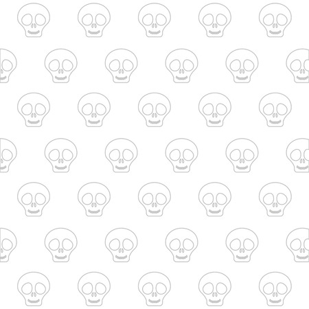 flat design cute skull icon vector illustrationのイラスト素材