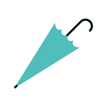 flat design closed umbrella icon vector illustrationのイラスト素材