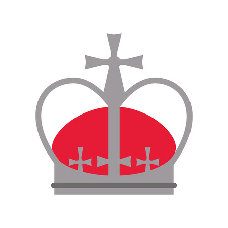 flat design royal crown icon vector illustrationのイラスト素材