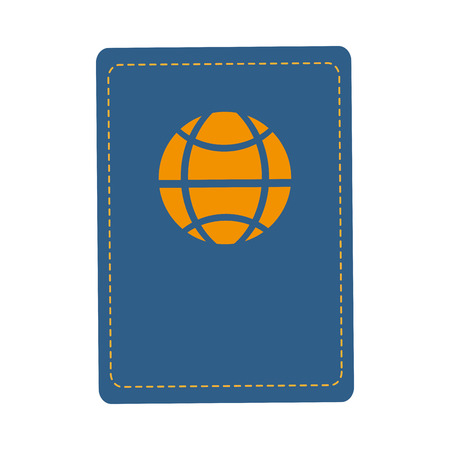 passport travel trip tourism icon. Flat and isolated design. Vector illustrationのイラスト素材