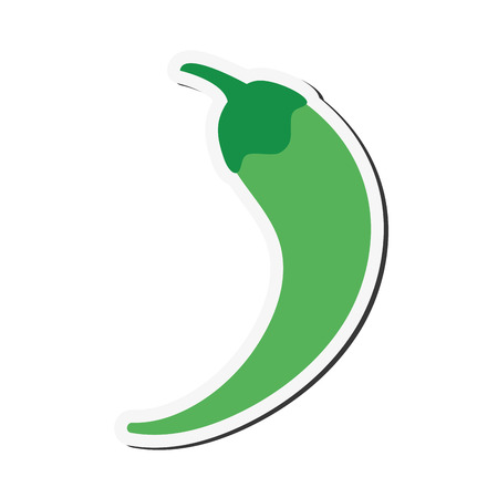pepper vegetable organic healthy food ingredient icon. Flat and isolated design. Vector illustrationのイラスト素材