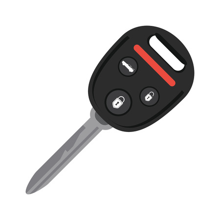 key car automobile machine part icon. Flat and Isolated design. Vector illustrationのイラスト素材
