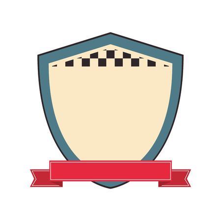 shield label banner square icon. Flat and Isolated design. Vector illustrationのイラスト素材