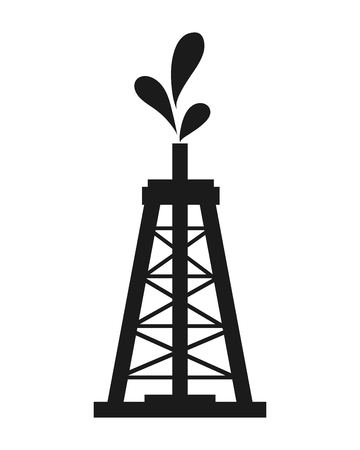 flat design Oil tower icon vector illustrationのイラスト素材