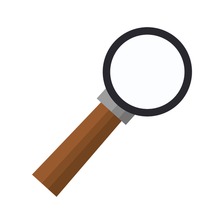 flat design magnifying glass icon vector illustrationのイラスト素材