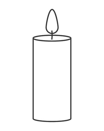 flat design single candle icon vector illustrationのイラスト素材