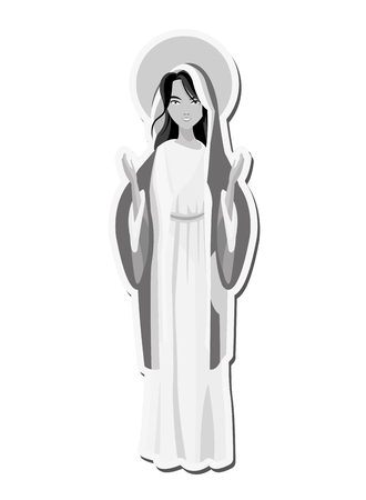 flat design holy virgin mary icon vector illustrationのイラスト素材