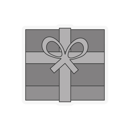 flat design gift box icon vector illustrationのイラスト素材