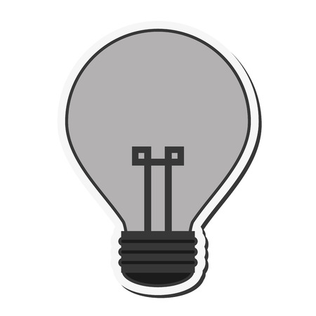 flat design regular lightbulb icon vector illustrationのイラスト素材
