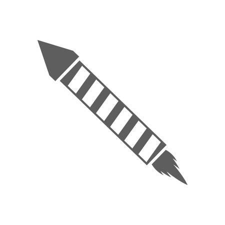 flat design flying firecracker icon vector illustrationのイラスト素材
