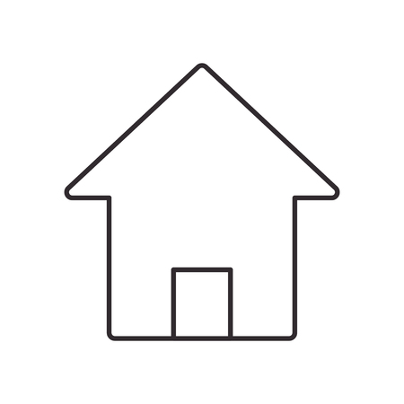 house home door building real estate silhouette icon. Flat and isolated design. Vector illustrationのイラスト素材