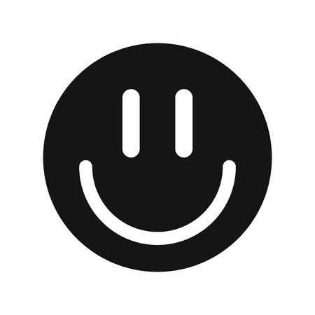 happy face cartoon smiling line silhouette icon. Flat and isolated design. Vector illustrationのイラスト素材