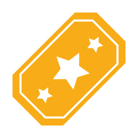 ticket star cinema movie film entertainment icon. Flat and isolated design. Vector illustrationのイラスト素材