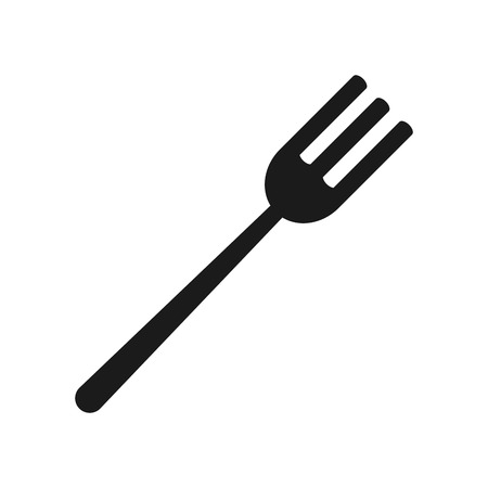 cutlery fork menu food restaurant tool instrument icon. Flat and isolated design. Vector illustrationのイラスト素材