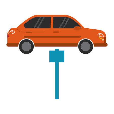 Car repair automobile transportation vehicle technology icon. Flat and isolated design. Vector illustrationのイラスト素材