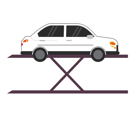 Car repair automobile transportation vehicle technology icon. Flat and isolated design. Vector illustrationのイラスト素材