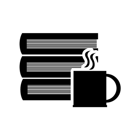 Book and coffee cup icon , Isolated vector illustrationのイラスト素材