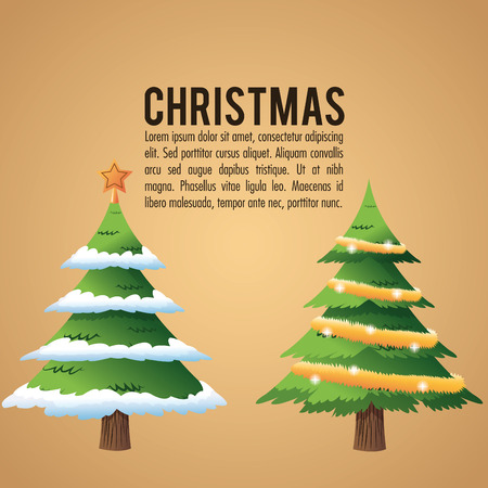 pine tree plant icon. Merry christmas decoration. Colorful design. Vector illustrationのイラスト素材