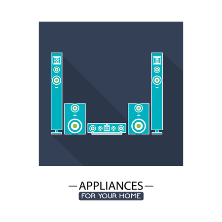 speakers icon. electronic appliances and supplies for your home theme.Colorful design. Vector illustrationのイラスト素材