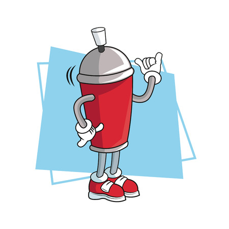 Cartoon spray icon. Urban art theme. Colorful and isolated design. Vector illustrationのイラスト素材