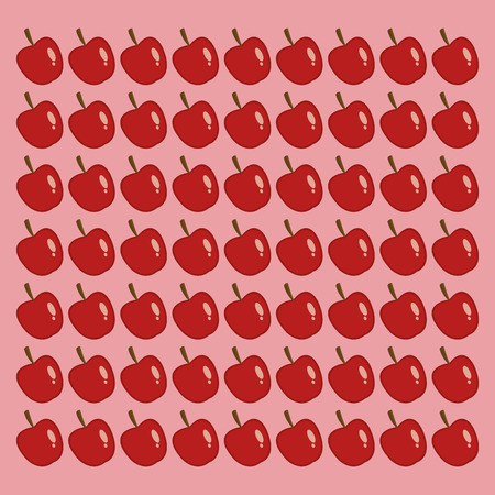 apple pattern background healthy food icons image vector illustration design