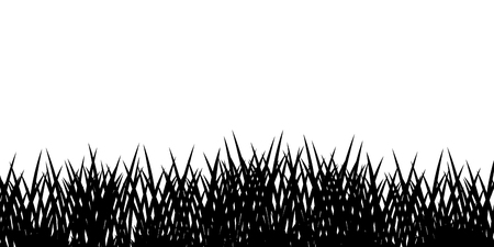 Grass silhouette icon. lawn plant nature and field theme. Vector illustrationのイラスト素材