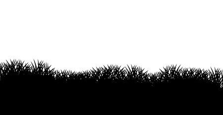 Grass silhouette icon. lawn plant nature and field theme. Vector illustrationのイラスト素材
