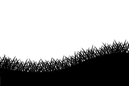Grass silhouette icon. lawn plant nature and field theme. Vector illustrationのイラスト素材