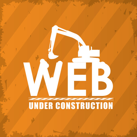 Hydraulic excavator icon. Under construction and repair theme. grunge design. Vector illustrationのイラスト素材