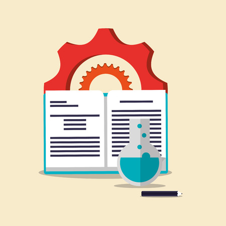 flat design education and academia related icons image vector illustrationのイラスト素材