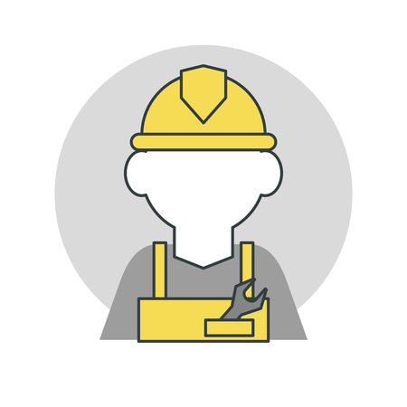 Constructer icon. Under construction and industry theme. Isolated design. Vector illustrationのイラスト素材